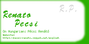 renato pecsi business card