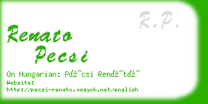 renato pecsi business card